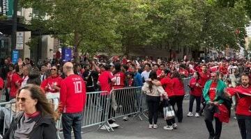 جماهير مصر تتوافد إلى ملعب مباراة إيران في كأس العالم 2026.. صور