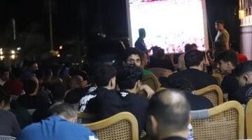 حضور ومؤازرة للمنتخب الوطني في مدينة العريش فجر اليوم .. صور