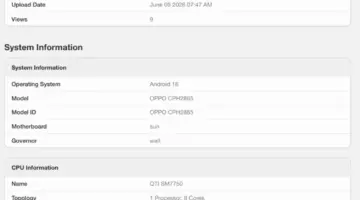 رصد مواصفات هاتف Oppo Reno 16 العالمي على منصة Geekbench بمعالج Snapdragon – 25H