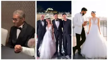 لقطات من زفاف نجل سيد رجب.. “زغروطة” والد العريس ورقص ليلى علوي