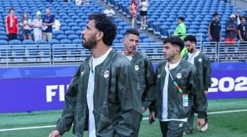 منتخب مصر يتفقد أرضية ملعب لومن فيلد قبل انطلاق مباراة بلجيكا.. صور